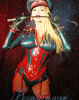 Aviator Latex Corset Bondinage
