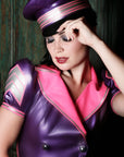 Latex Cap with Stripes Bondinage