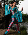 Latex Waspie mit Schmetterlingsapplikation SALE