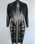 Black metallic Cassiopeia dress