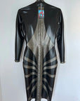 Black metallic Cassiopeia dress