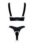 Back view of Chrystelle Latex Bra and Thong 2 piece Set.