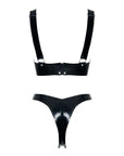 Back view of Chrystelle Latex Bra and Thong 2 piece Set.