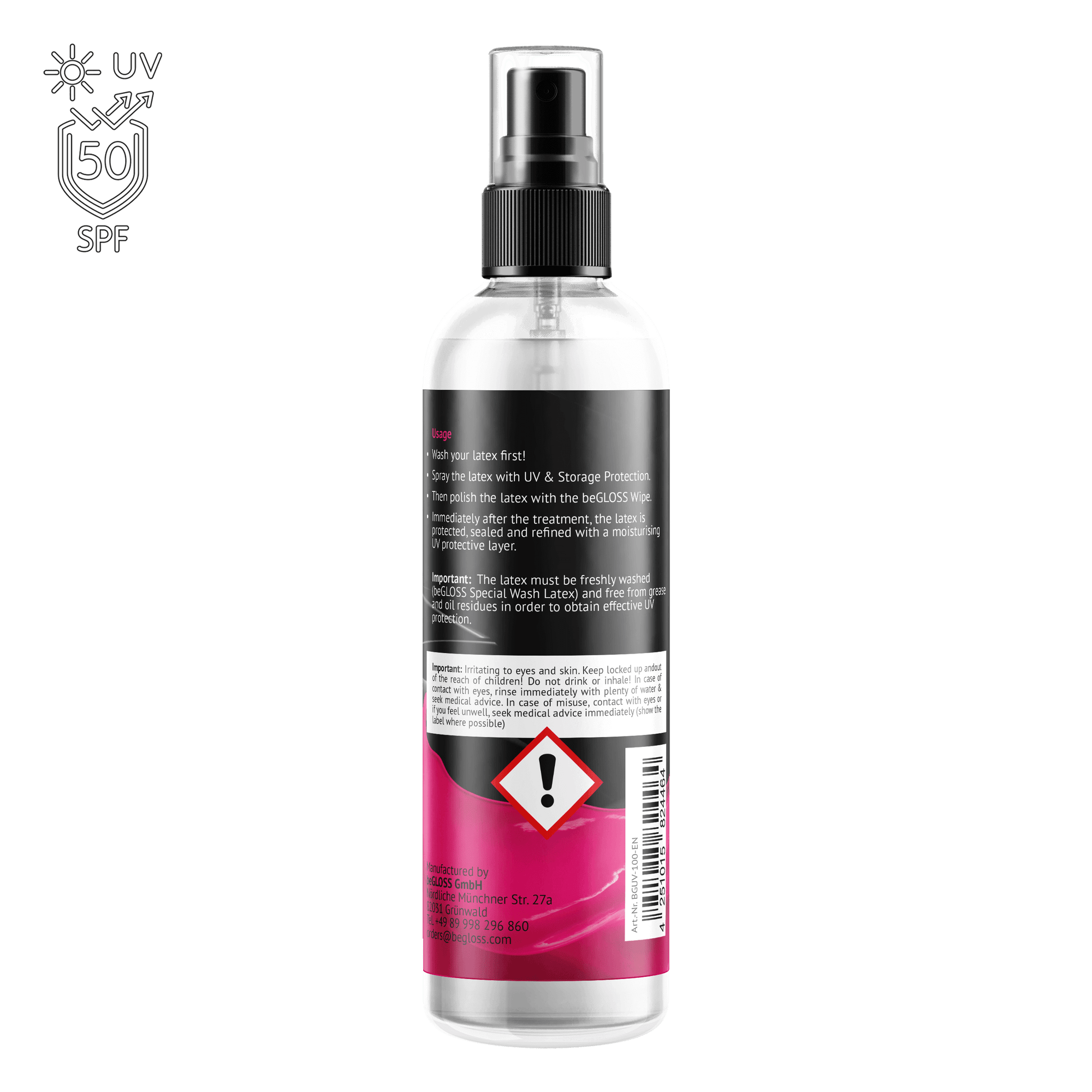 BeGloss Perfect Shine UV & Storage Protection Spray Bottle