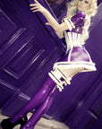Latex Stockings with Double Frill Bondinage