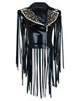 Latex Fringed Biker Girl, Complete Look