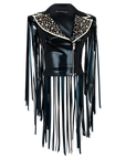 Latex Fringed Biker Girl, Complete Look Bondinage