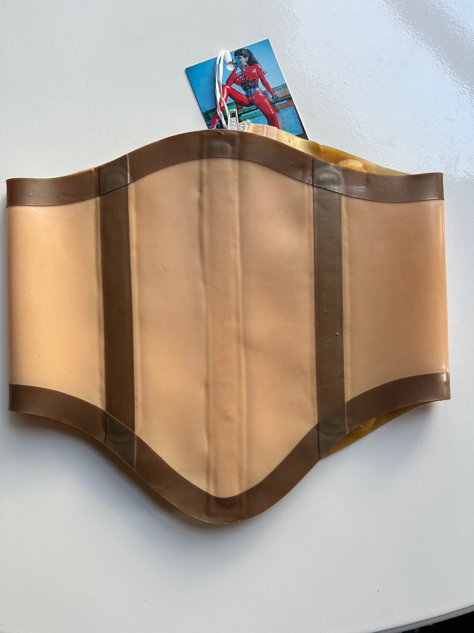 Essential latex Waspie with zip