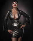 Jolene Fringed Glitter Latex Dress