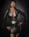 Jolene Fringed Glitter Latex Dress Bondinage