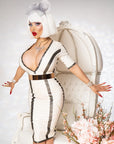 Luna Latex Dress Metallic Bondinage