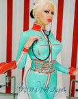 Medical Latex Catsuit with contrast detailing