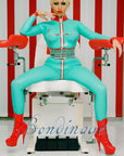 Medical Latex Catsuit with contrast detailing