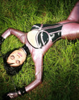 Phantom Latex Catsuit with Inbuilt Corset Bondinage