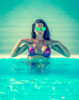 Glitzernder Bikini-Set mit Nieten