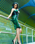Starburst skirt with added metal spikes and spike crossover top.
