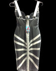 Starlight Latex Dress back view in black