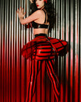 Latex Stockings Vertical Stripes Bondinage