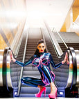 Vertigo Latex Inflate Megaboob Bodysuit - Metallic Bondinage