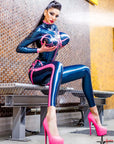 Vertigo Inflate Latex Megaboob Metallic Bodysuit Bondinage