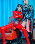 Vertigo Latex Megaboob Playsuit, Complete Look Bondinage