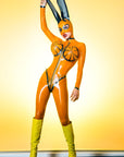 Vertigo latex megaboob inflate body shown here with tights and the Bunny rabbit hood.