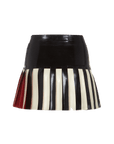 Latex Tartan Mini Kilt with pleats. back view