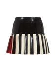 Latex Tartan Mini Kilt with pleats. back view