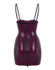 Futura Latex Mini Dress with fine straps