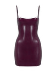 Futura Latex Mini Dress with fine straps