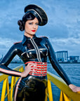 Lady Capitana Latex Suit  Complete Look