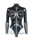 Vertigo Inflate Megaboob Bodysuit Metallic